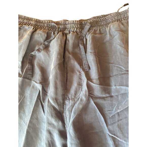 Silk Assets By Davco Womens Elastic Waist Pants M Blue Lightweight 100% Silk - Picture 2 of 5
